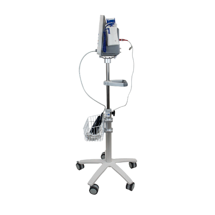 Side Profile Dynarex Vital Signs Patient Monitor with Stand – Touch Screen and Standard Models for NIBP, Pulse, and Temperature Monitoring