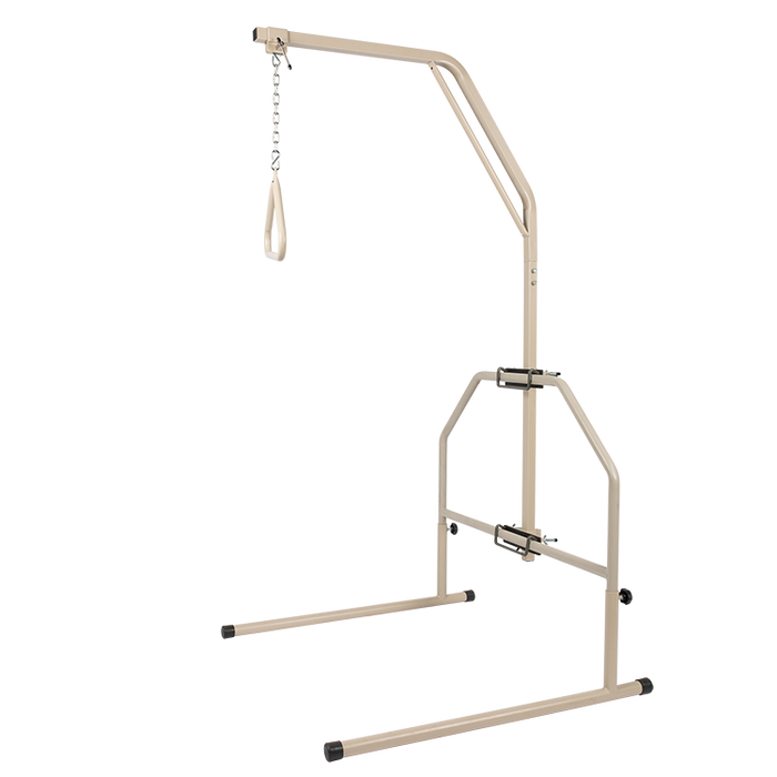 Durable Dynarex Wide Base Trapeze Bar and Stand Adjustable Steel Overhead Lift for Bed Mobility in Hospitals, Rehabilitation, and Homecare