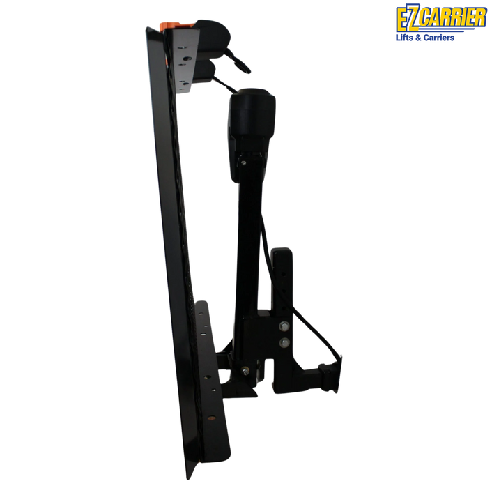 Black EZ Carrier Electric Lift Assisted Fold-Up Hitch Carrier – Heavy-Duty Scooter Wheelchair Lift, 350 lbs. Capacity, 32" x 60" Platform Image 2.7