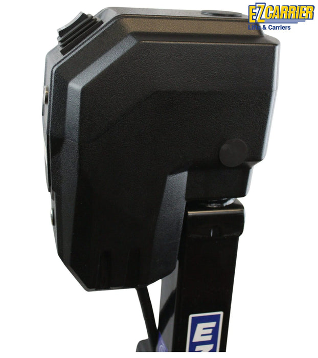 Black EZ Carrier Electric Lift Assisted Fold-Up Hitch Carrier – Heavy-Duty Scooter Wheelchair Lift, 350 lbs. Capacity, 32" x 60" Platform Image 2.6