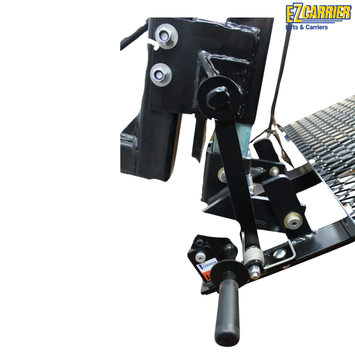EZ Carrier Fold Up Electric Lift Hitch Platform Carrier For Power Wheelchairs And Scooters 200 350 Lbs Capacity Hinges