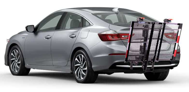 EZ Carrier Semi Automatic Electric Lift Carrier With Fold Up Platform 250-350 Lb Capacity For Easy Mobility Transport Actual Photo
