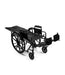 Black Emerald iCruise Reclining Wheelchair With Neck Support Pneumatic Elevating Legrests and Comfortable Vinyl Upholstery Fully Reclined With Two Legrests Raised