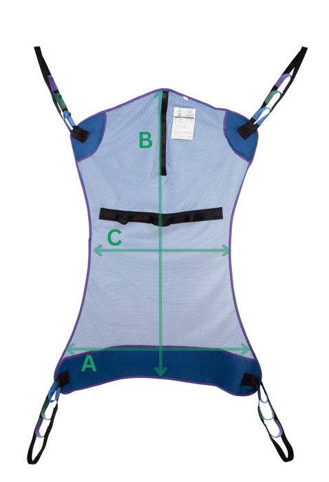 Emerald Mesh Full Body Sling Actual View With Dimensions