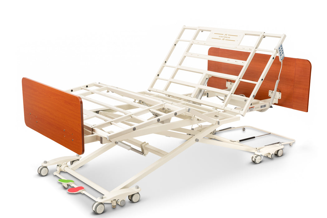 Emerald Oasis Expandable Homecare Hospital Bed Fully Elevated