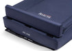 Close-Up View Of Emerald Raised Perimeter Mattress Cover Zipper Style, Showing The Dark Blue Nylon Fabric Shell Fully Enclosed Around The Foot Of The Bed With Visible Heel Zone Text And A Raised End Bolster.