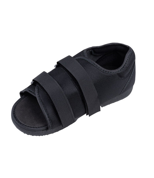 Emerald Selectis Black Post-Op Shoe Poly Cotton Blend and Nylon Mesh Upper with Velcro Strip Closure 