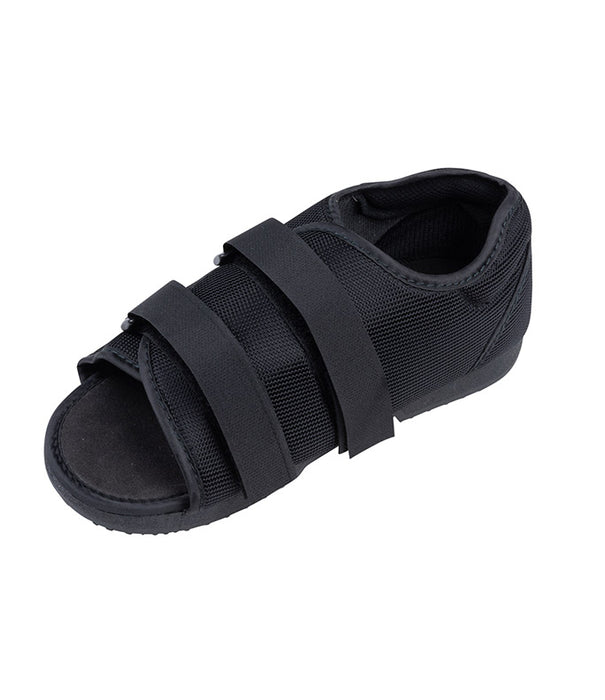 Emerald Selectis Black Post-Op Shoe Poly Cotton Blend and Nylon Mesh Upper with Velcro Strip Closure 