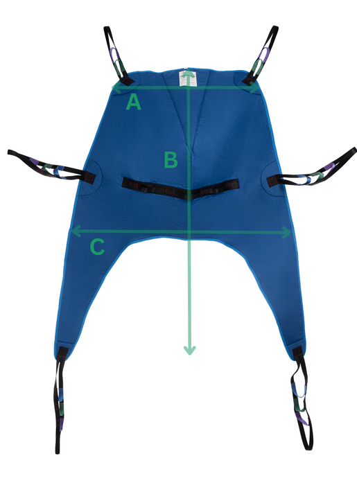 Emerald Solid Divided Leg Sling With Dimensions