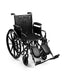 Black Emerald iCruise Standard Wheelchair Pneumatic Elevating Legrests and Comfortable Vinyl Upholstery