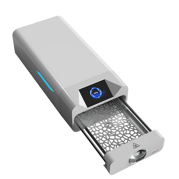 Enbio S Sterilizer Internal Loading Tray Visible From Top Angle