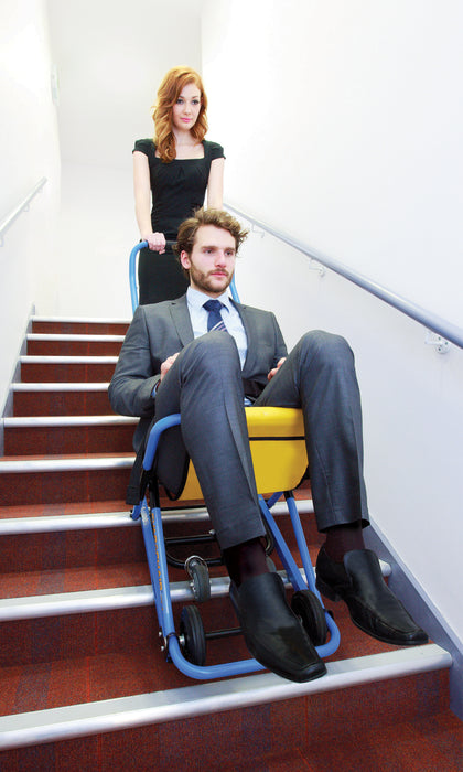 Sturdy Evac + Chair 300H Lightweight Emergency Stair Chair for Safe Evacuation of Mobility Impaired Individuals 400lb Capacity 