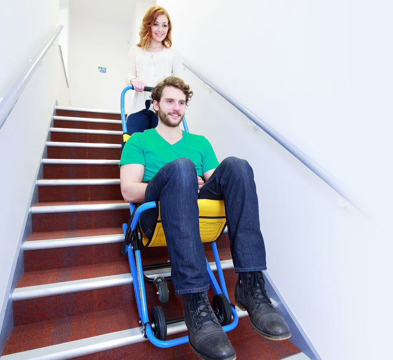 Evac + Chair 300H Lightweight Emergency Stair Chair for Safe Evacuation of Mobility Impaired Individuals 400lb Capacity with People
