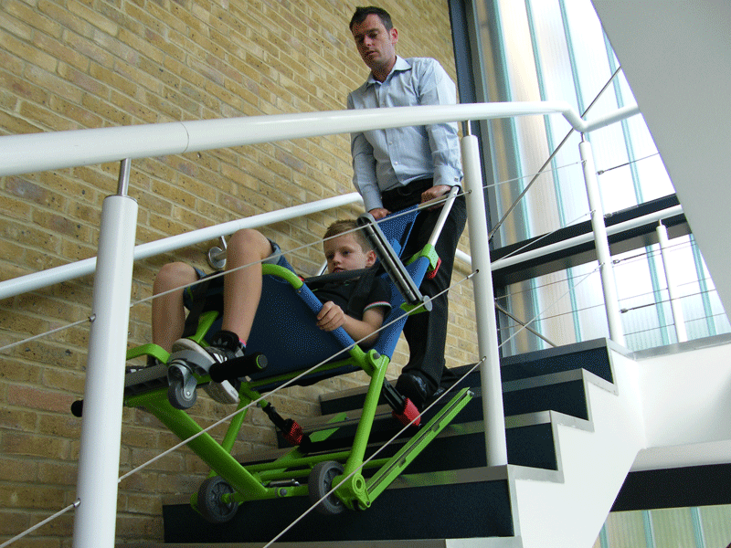 Evacusafe Emergency Evacuation Excel Chair For Safe Stairway Transport Demonstration 3rd Image
