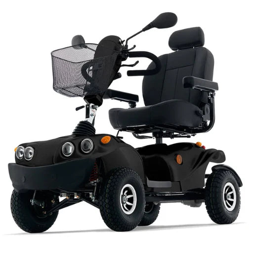 FreeRider Bariatric Heavy Duty Mobility Scooter With Reinforced Frame And Comfortable High Back Seat Side Image Angle