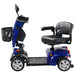 FreeRider City Mobility Scooter Front Image Compact 4 Wheel Electric Scooter 400 lbs. Capacity Portable Design Side Photo
