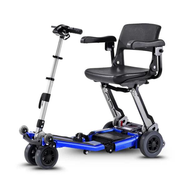 FreeRider Luggie Elite Folding Travel Scooter Lightweight Portable Mobility Scooter With Adjustable Seat Main Image Blue