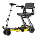 FreeRider Luggie Elite Foldable Mobility Scooter Lightweight Travel Scooter With Comfortable Adjustable Seat Image Yellow
