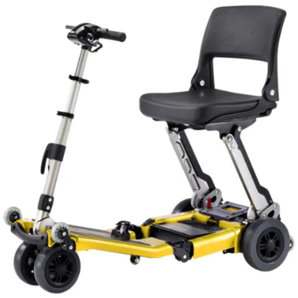 FreeRider Luggie Standard Portable Mobility Scooter Foldable Travel Scooter Lightweight Design Yellow Photo