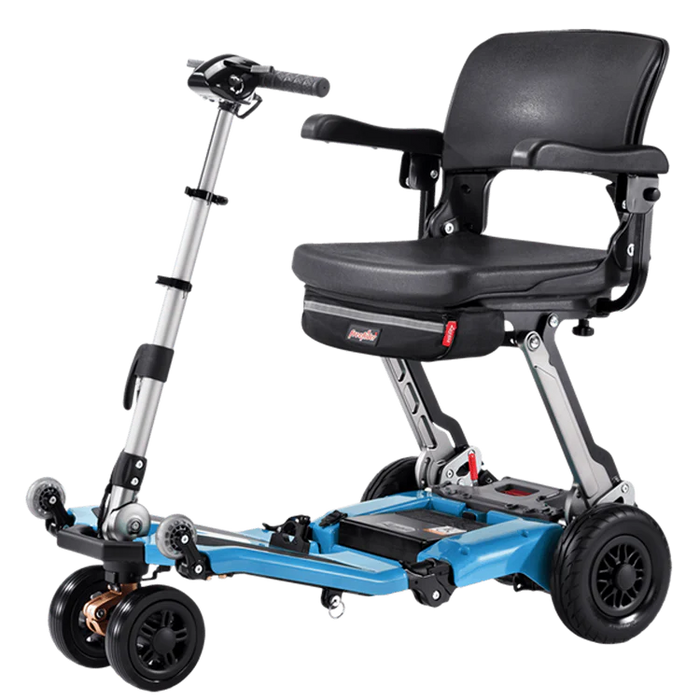 FreeRider Luggie Super Plus 4 Portable Mobility Scooter Folding Travel Scooter Easy Transport Main Image Ocean Blue