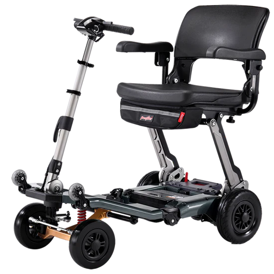 FreeRider Luggie Super Plus 4 Lightweight Folding Travel Scooter Portable Mobility Scooter Main Image Mineral Gray

