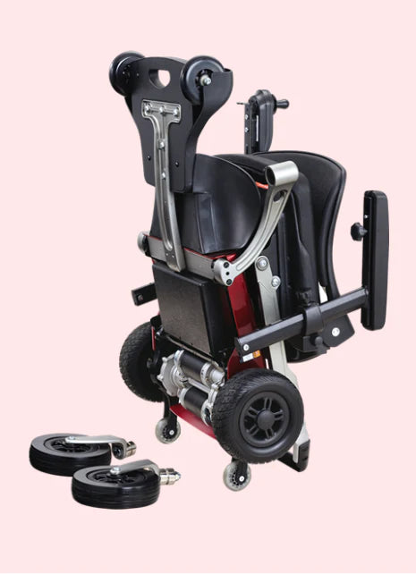FreeRider Luggie Travel Wheelchair Lightweight Foldable Mobility Chair Portable Design Image Disassembled