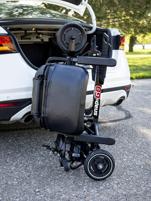 Glion SNAPnGo Mobility Scooter Deluxe Edition Folded Easy To Load In Car Trunk View