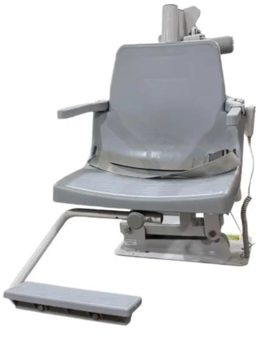 Grey Global Pool Products C-450 Commercial Pool Lift 304 Stainless Steel, Anti-Pinch Safety Linkage 24V Battery-Powered Operation