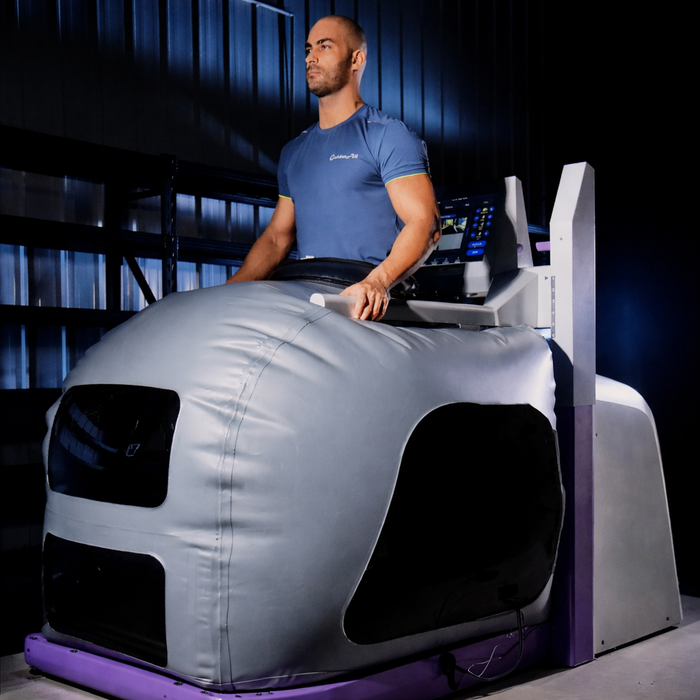 GoldenAll Aero Runner Anti-Gravity Treadmill for Rehabilitation, Gait Analysis and Body Weight Support Training Sample Photo with Person