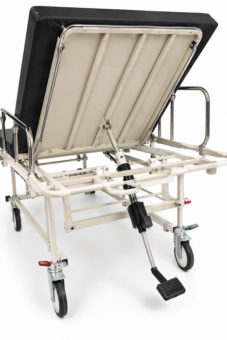 Graham Field Bariatric Transport Stretcher With Padded Patient Surface And Locking Casters Back Incline Position