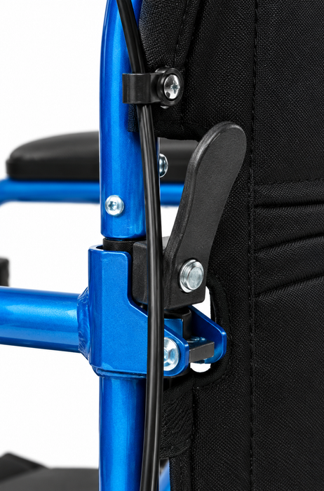 Graham Field Deluxe Aluminum 12-Inch Transport Chair Rear View With Attendant Brakes 