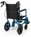 Graham Field Deluxe Aluminum 12-Inch Transport Chair Three-Quarter Back View 