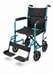 Graham Field Aluminum Transport Chair In Aqua With Black Seat And Adjustable Footrests 