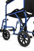 Graham Field Everest & Jennings Aluminum Transport Chair Blue Frame And Rear Wheel Lock Close-Up Image