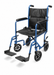 Graham Field Everest & Jennings Aluminum Transport Chair In Blue With Black Upholstery And Padded Armrests Main 