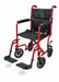 Graham Field Aluminum Transport Chair In Red With Folding Frame And Detachable Footrests 