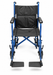 Graham Field Aluminum Transport Chair Front View With Black Upholstery And Footrests 