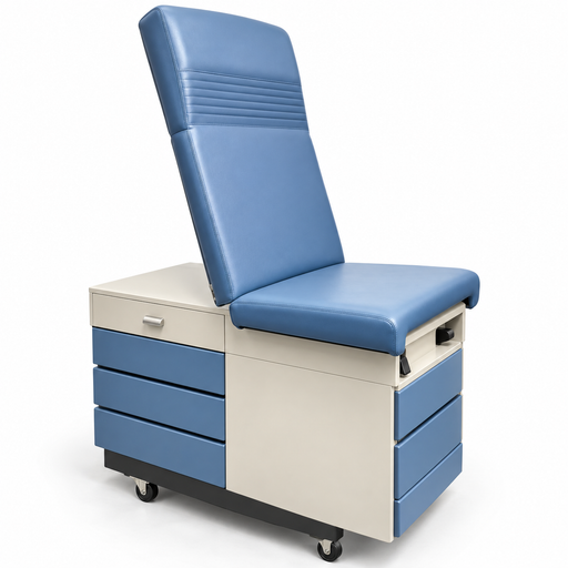 Graham Field Exam Table Replacement Top 104 With Blue Upholstery And Adjustable Backrest