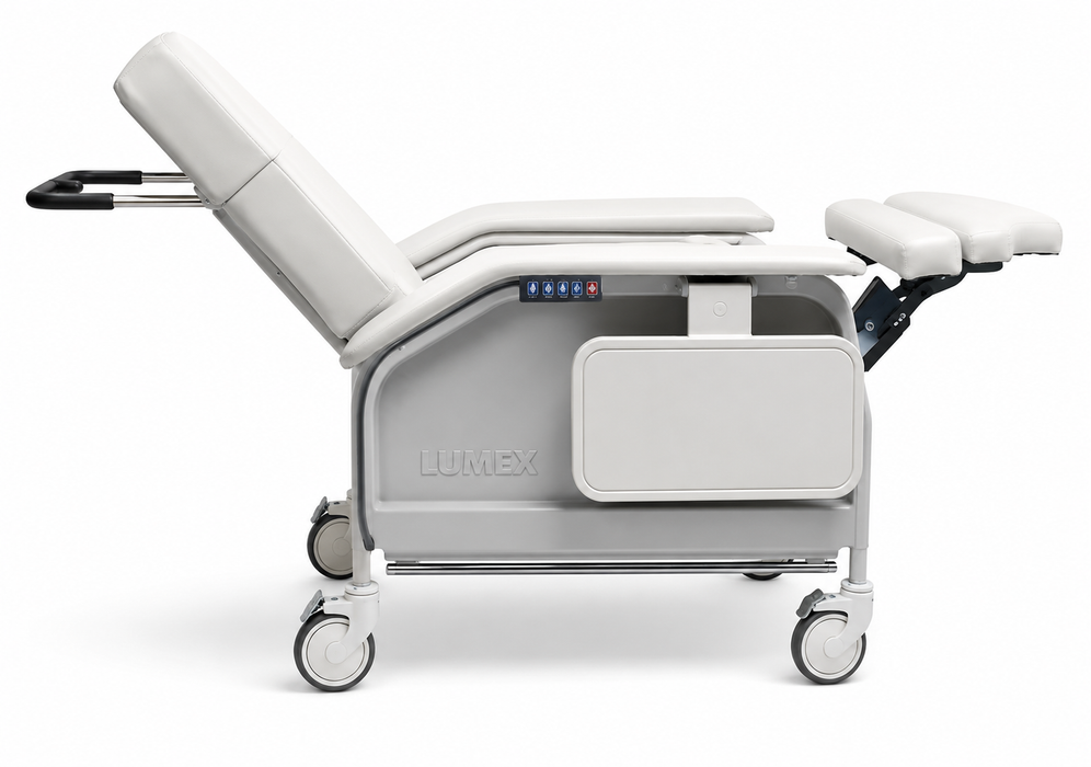 Graham Field Extra Wide Clinical Care Recliner FR587W Wide Bariatric Medical Recliner Side Profile Incline 