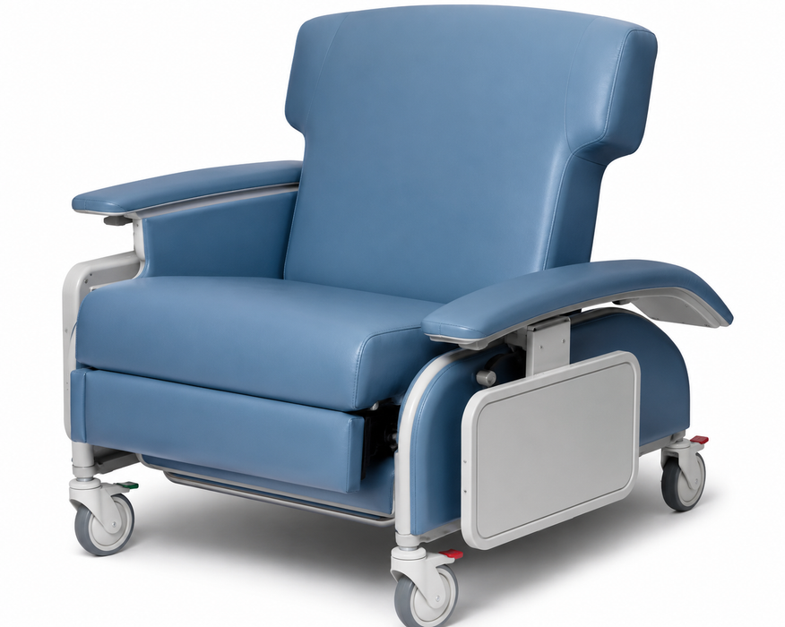 Graham Field Extra Wide Drop-Arm Clinical Care Recliner FR587WD Series Bariatric Medical Recliner Chair With Trendelenburg Position Front Image