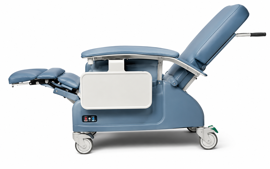 Graham Field Extra Wide Drop-Arm Clinical Care Recliner FR587WD Series Healthcare Recliner Chair With Fold-Down Side Table Main Image
