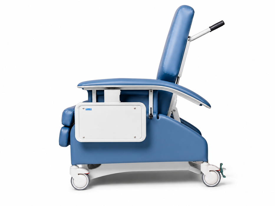 Graham Field Extra Wide Drop-Arm Clinical Care Recliner FR587WDH Series Side View 
