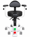 Graham Field Hausted Surgical Stool With Adjustable Armrests And Backrest 