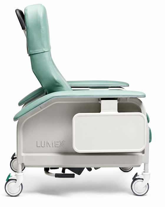 Graham Field Deluxe Clinical Care Recliner FR566GH With Fold-Down Side Table And Swivel Casters Main 