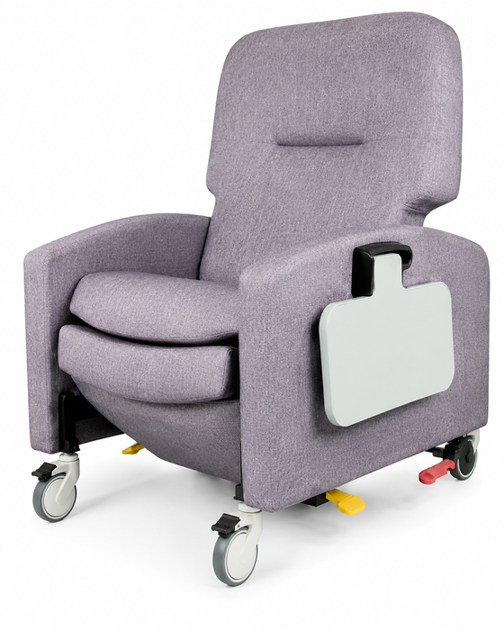 Graham Field Pivot-Arm Clinical Care Recliner HM FR601UH With Patient Footplate And Wheels Dusty Mauve Image