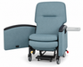 Graham Field Pivot-Arm Clinical Care Recliner HM FR601UH With Cushioned Seat And Backrest Ice Blue Side Open Outward Image