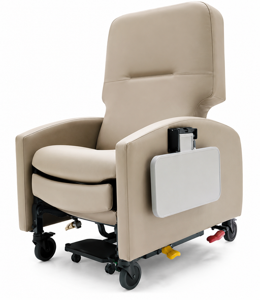 Graham Field Pivot-Arm Clinical Care Recliner HM FR601UH With Fold-Down Side Table And Casters Main Image