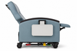Graham Field Pivot-Arm Clinical Care Recliner HM FR601UH Front Side View With Casters Side View Image