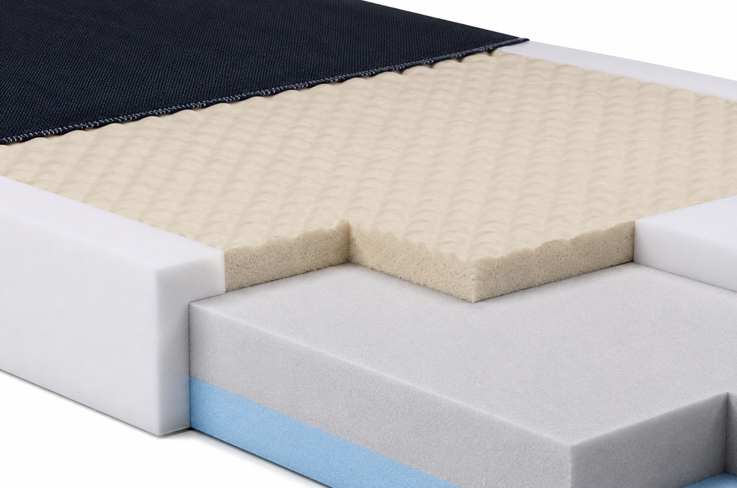 Graham Field Lumex Select Comfort 500 Series Pressure Redistribution Foam Mattress and Support Close Up View