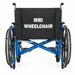 Graham Field MRI Safe Transport Wheelchair With Blue Non-Magnetic Frame Main Blue Steel Frame Back Image